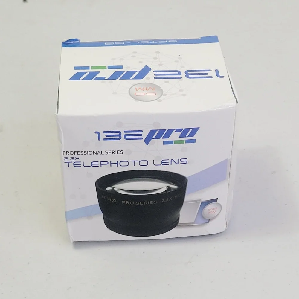 I3ePro 2.2x BPTEL-58 Telephoto Lens Attachment 58mm Black High Definition